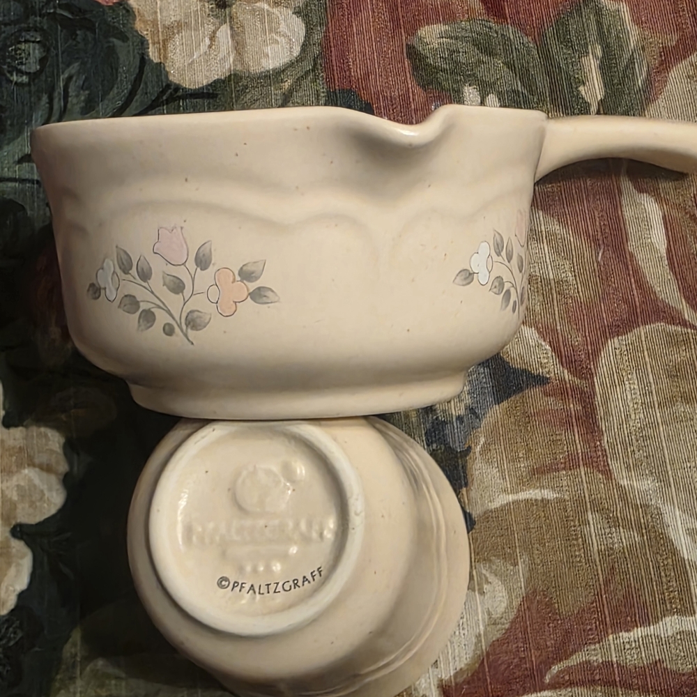 Pfaltzgraff Remembrance Votive Holder & Butter Sauce Cream Pot Replacement